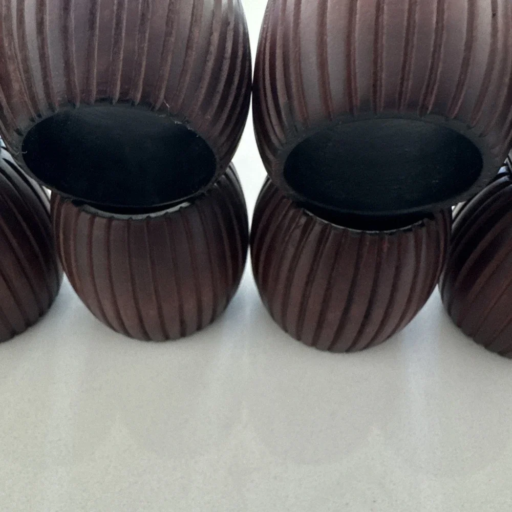 Wood Napkin Rings‎ Sets Of 8 With Oversized Bead Look